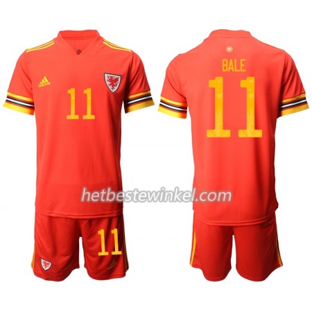 Wales Gareth Bale 11 Voetbaltenues Kind Thuis EK 2020 - SS (+ Korte broeken)